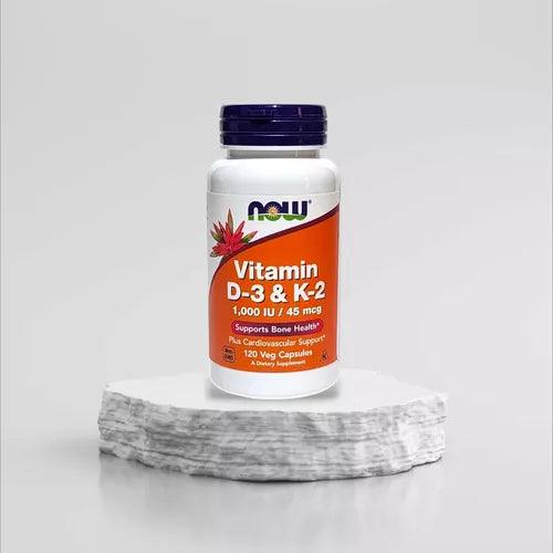 NOW VITAMINA D3 & K2 1000 IU 120 SOFT GELS