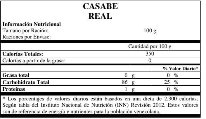 Casabe Real 35 Unidades 30 g