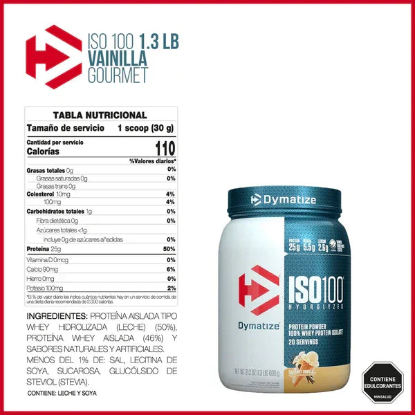 Dymatize ISO 100   20 serv   Gourmet Vainilla