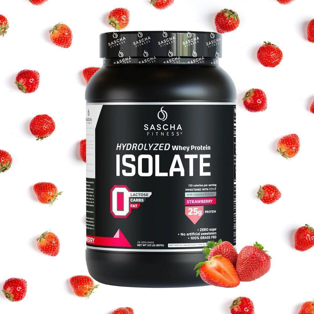 Proteína Sascha Fitness Hydrolyzed Whey Protein Isolate Fresa 2.11 Lb