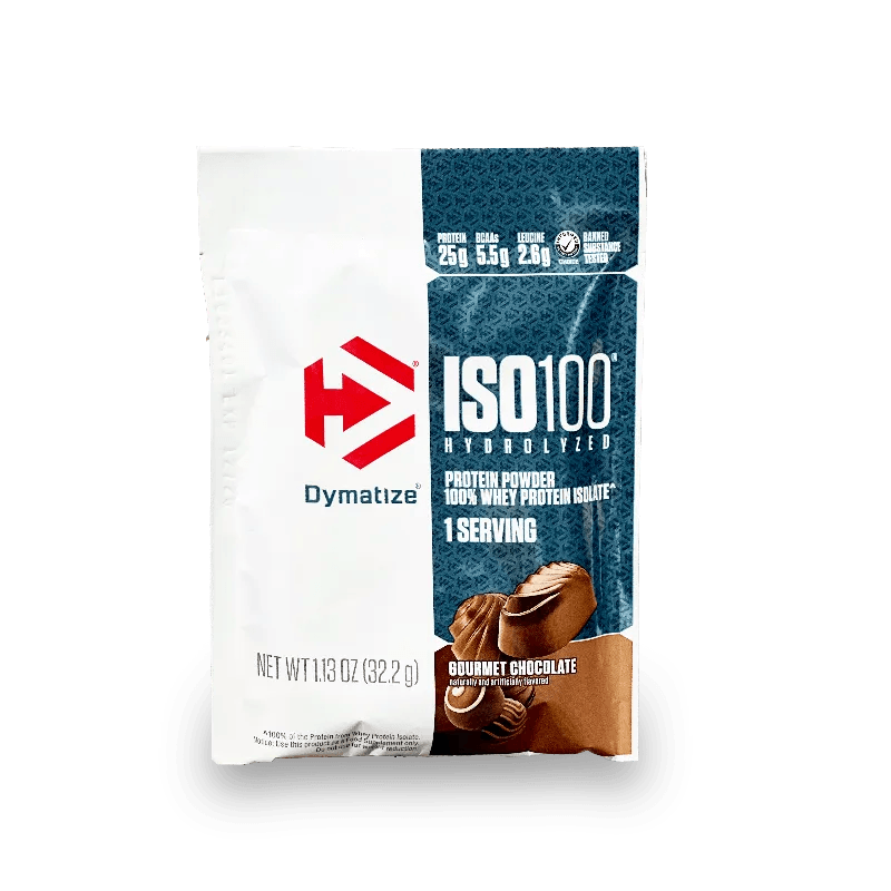 Proteína Dymatize ISO 100 Gourmet Chocolate Sobre individual