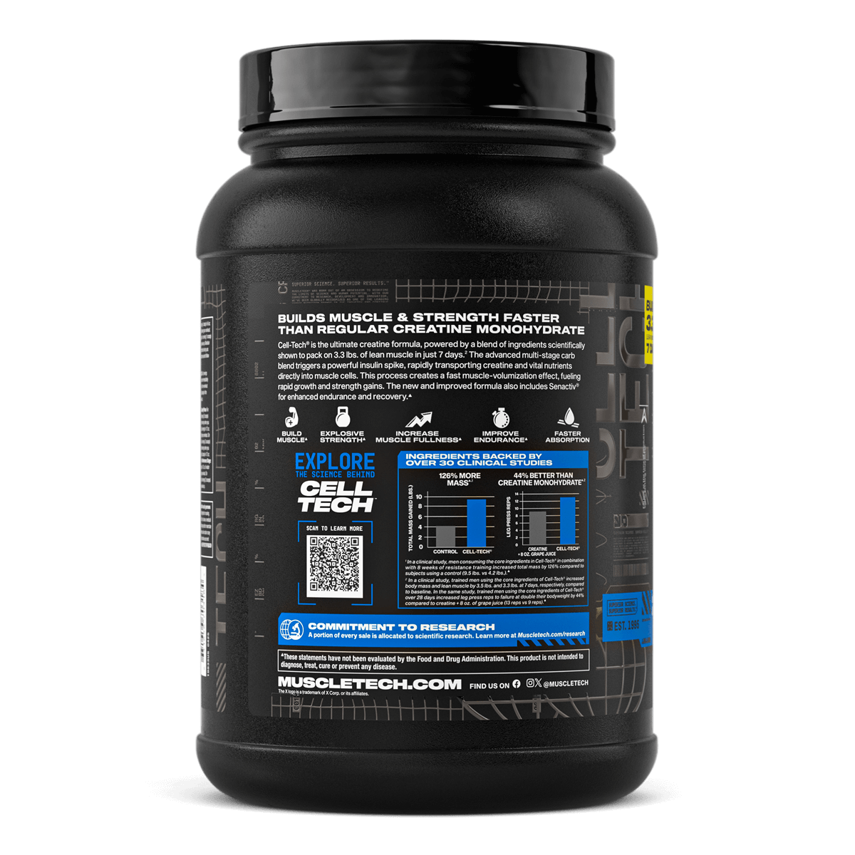 Creatina MuscleTech Cell Tech Perfomance Series   Fruit Punch   3 LB
