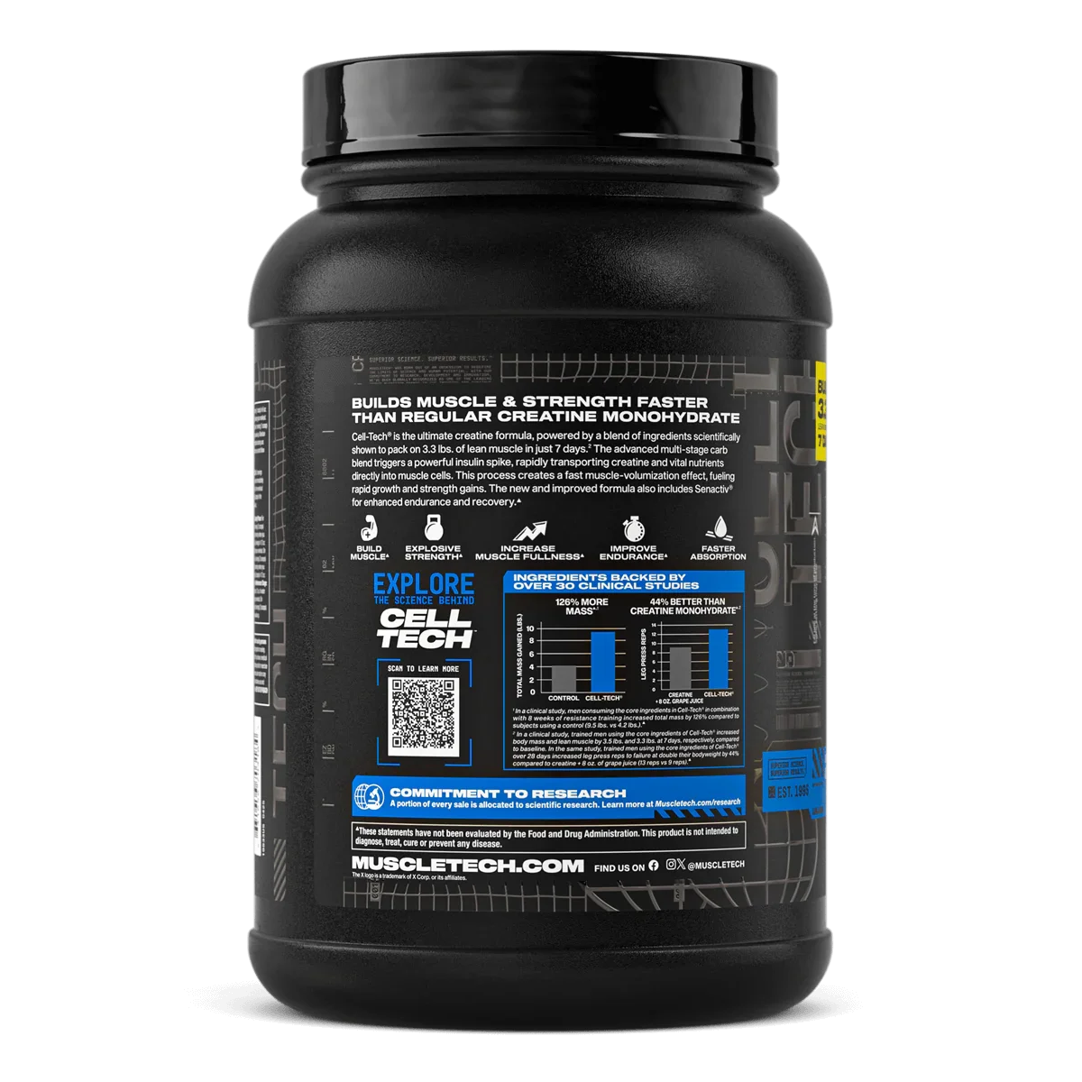 Creatina MuscleTech Cell Tech Perfomance Series   Fruit Punch   3 LB