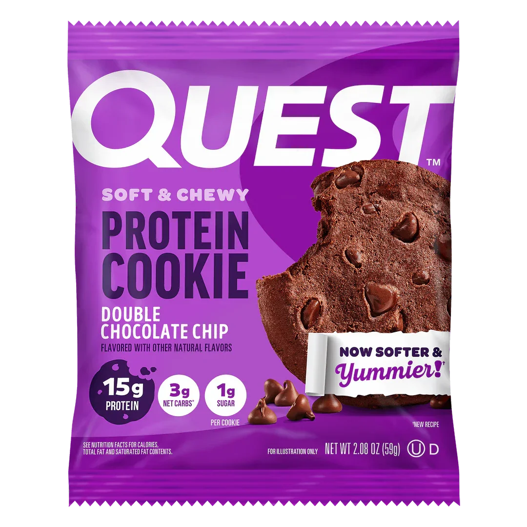 Quest Cookie de Proteína DOUBLE Chocolate Chip Rosa
