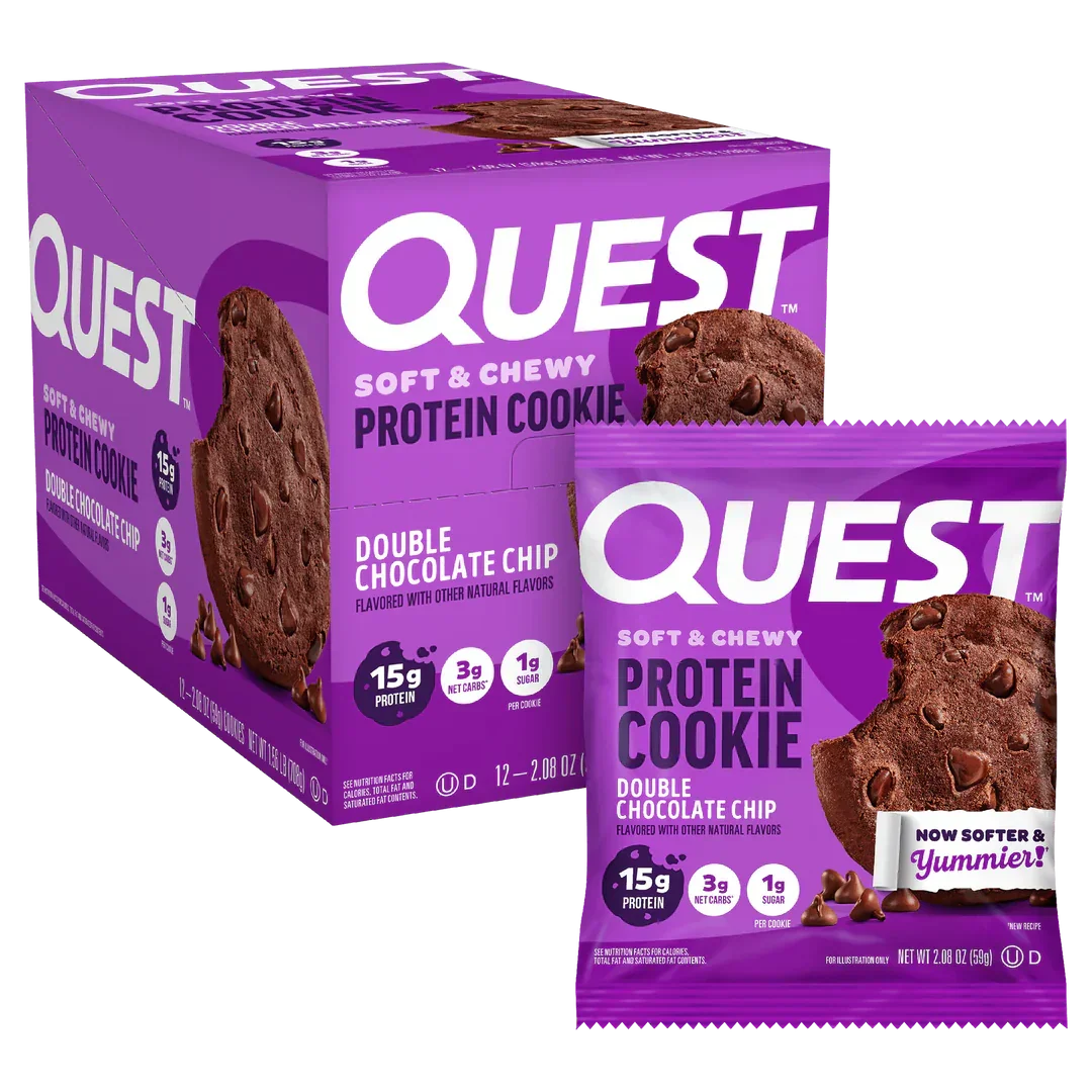 Quest Cookie de Proteína DOUBLE Chocolate Chip Rosa