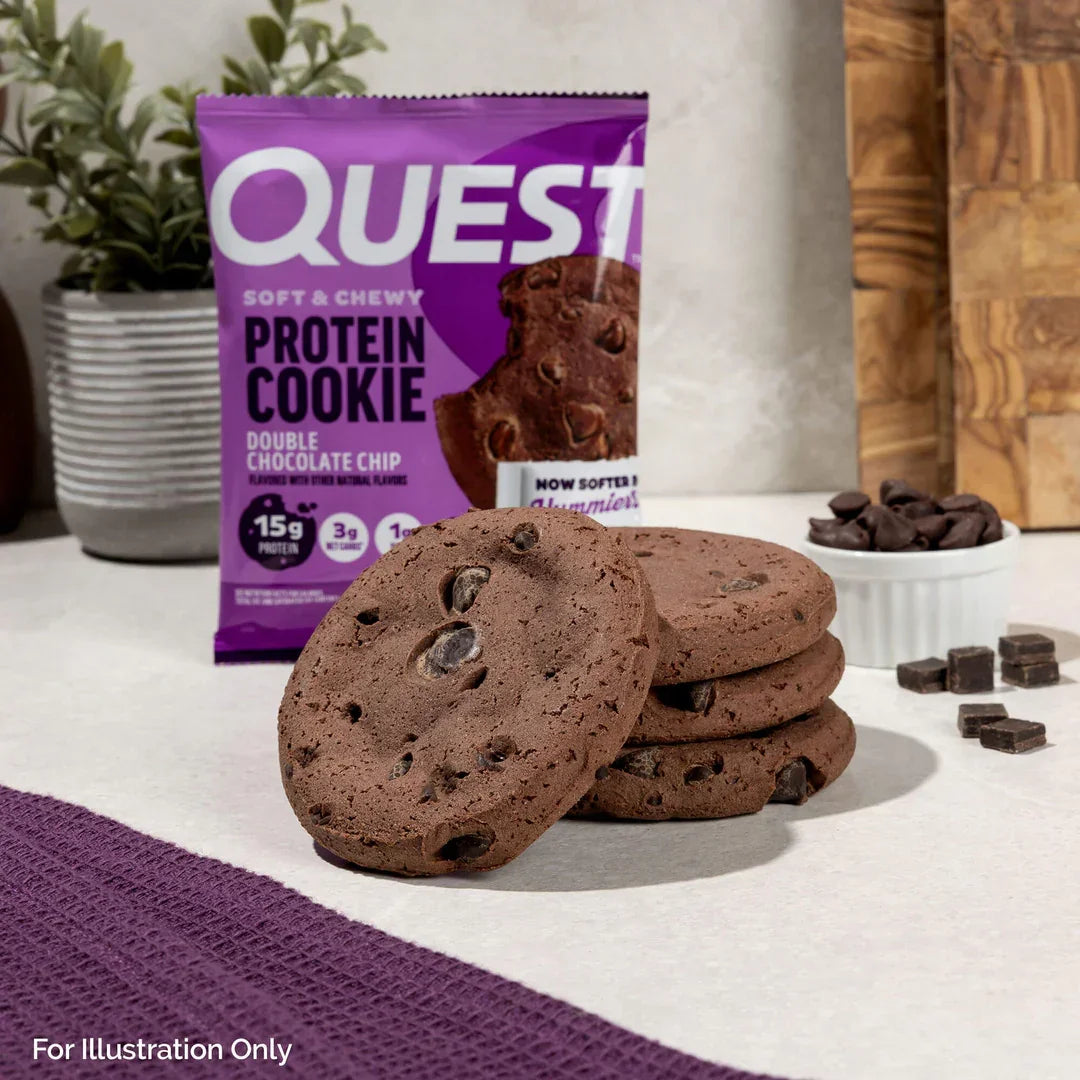 Quest Cookie de Proteína DOUBLE Chocolate Chip Rosa
