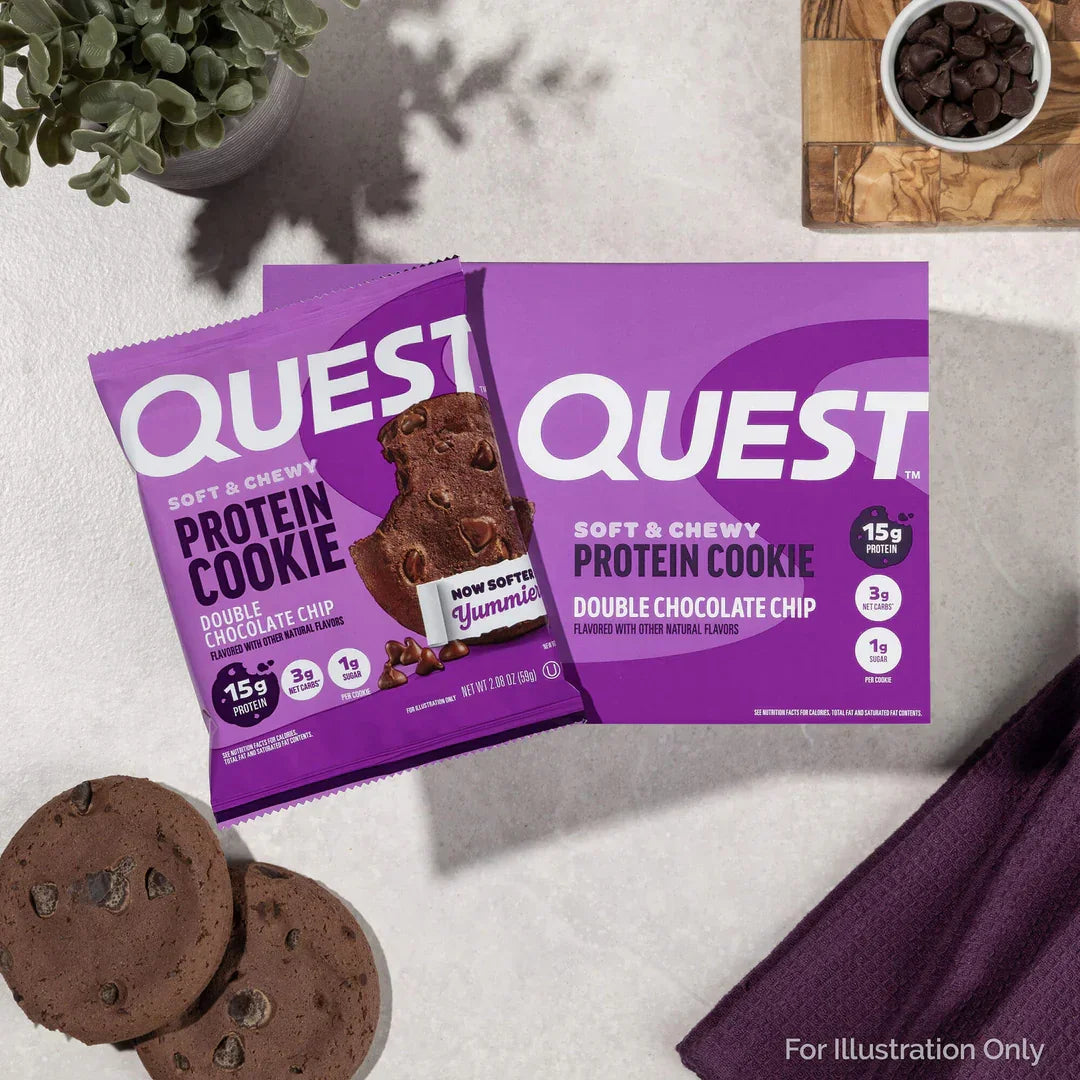 Quest Cookie de Proteína DOUBLE Chocolate Chip Rosa