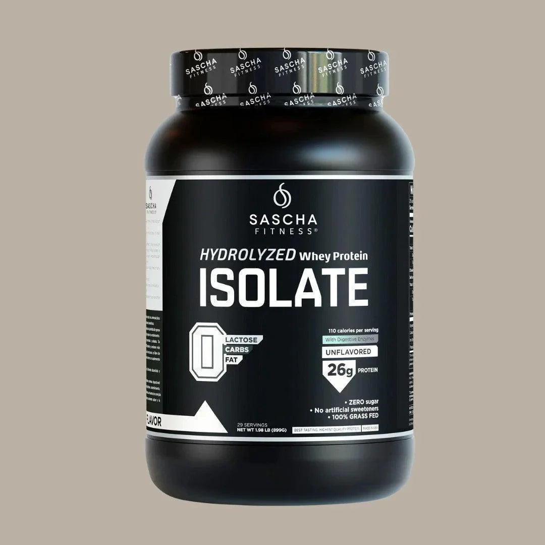 Proteína Sascha Fitness Hydrolyzed Whey Protein Isolate SIN SABOR 1.98 Lb