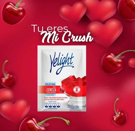 Gelatina Yelight sabor a Cereza 12 g