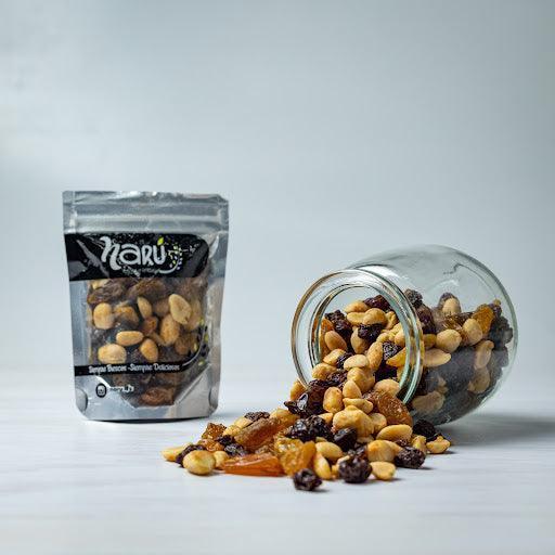 Naru Maní Salado con Uvas Pasas Frutos secos 100 g