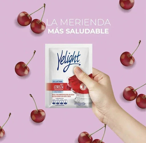 Gelatina Yelight sabor a Cereza 12 g