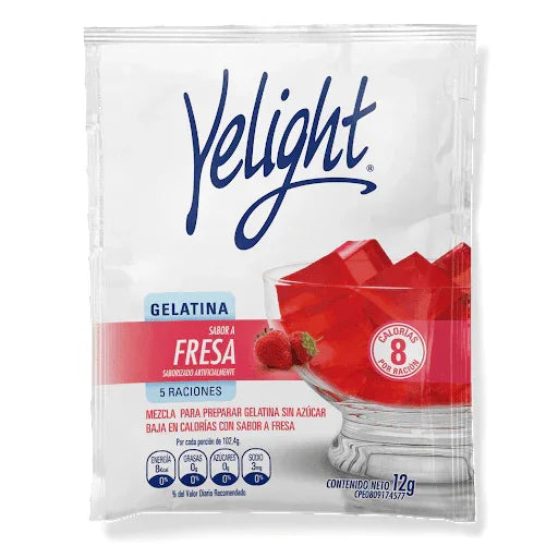 Gelatina Yelight sabor a Fresa 12 g