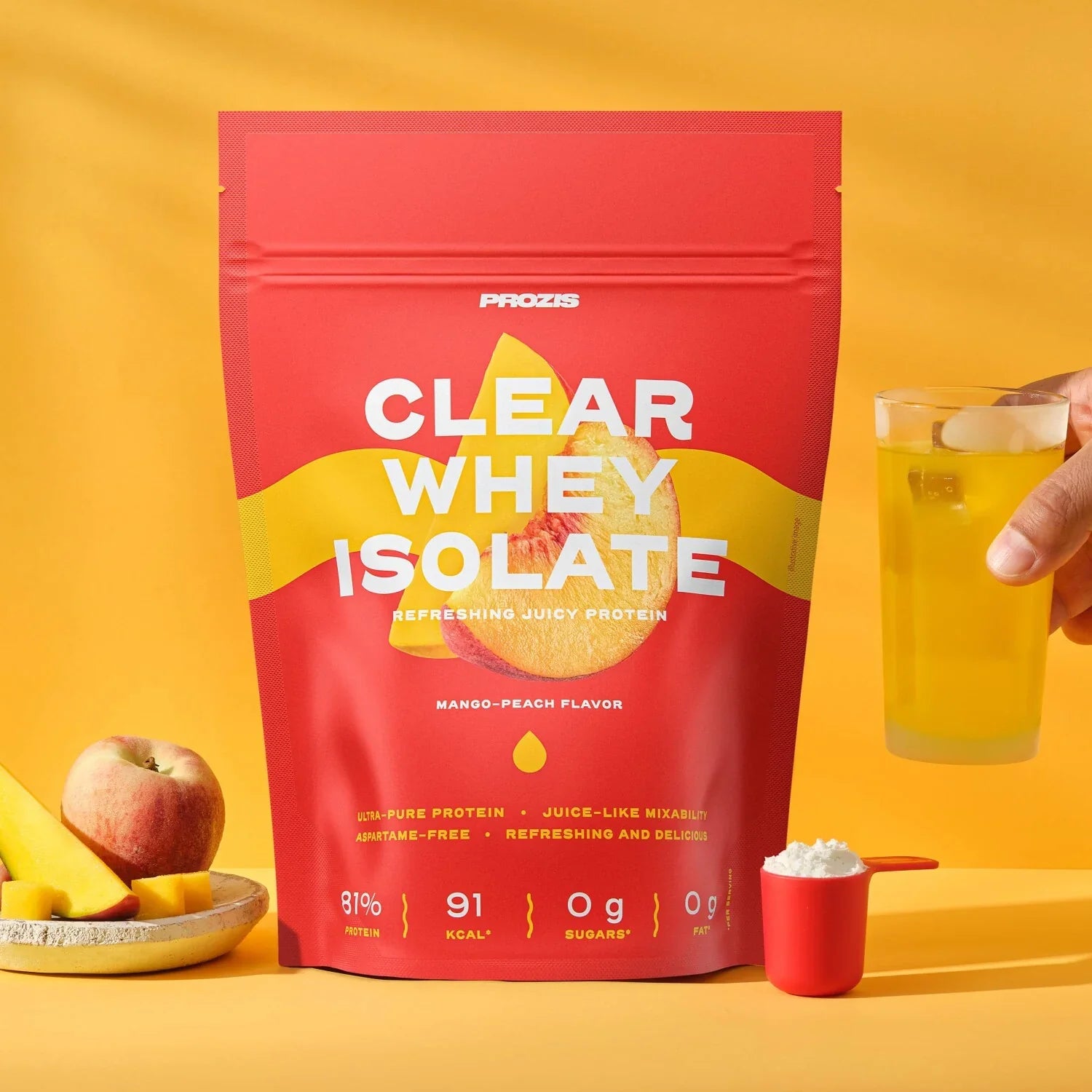 Prozis Proteína Clear Whey Isolate   Mango y melocotón 500 g