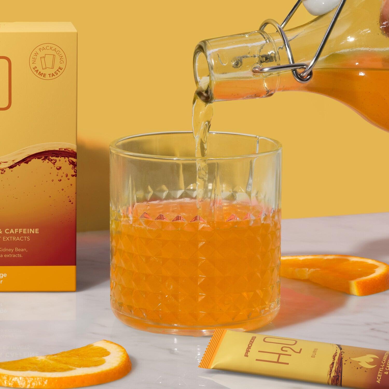 Quemador Prozis 8 x H2O Burn 9 g Naranja