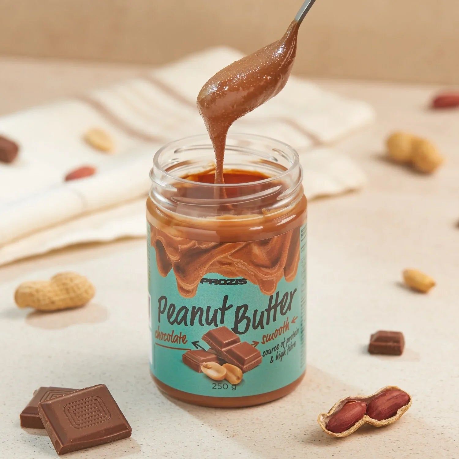 Prozis Mantequilla de Mani y Chocolate 250 g Smooth