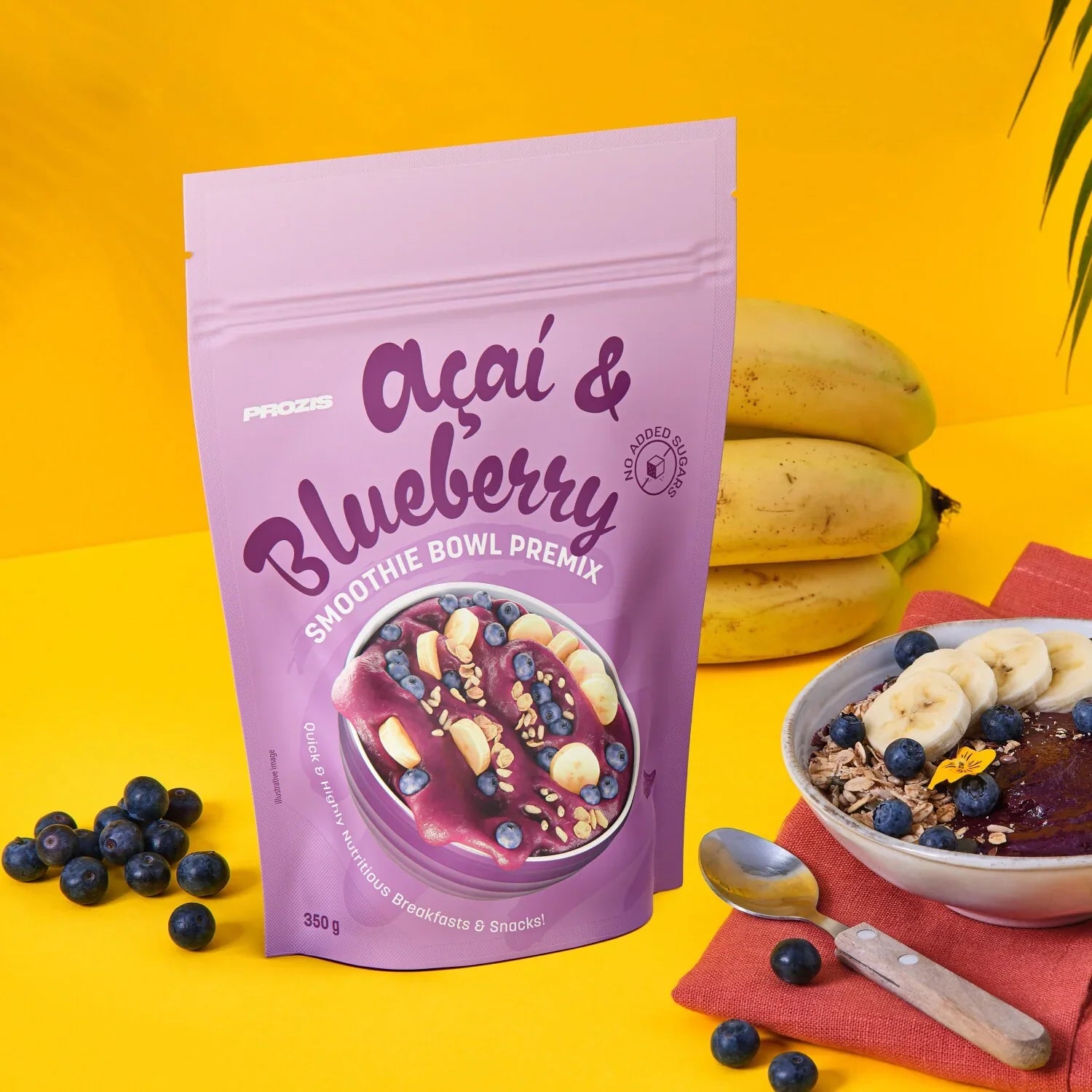 Prozis Preparado para Smoothie Bowl Açaí y arándano 350 g