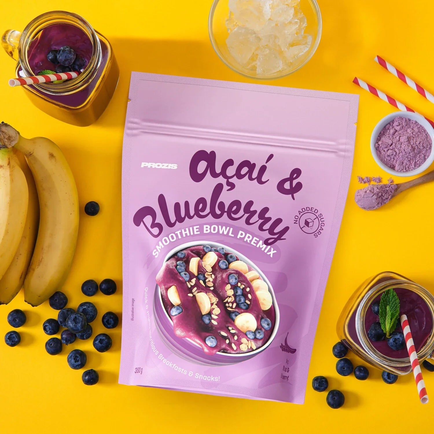 Prozis Preparado para Smoothie Bowl Açaí y arándano 350 g