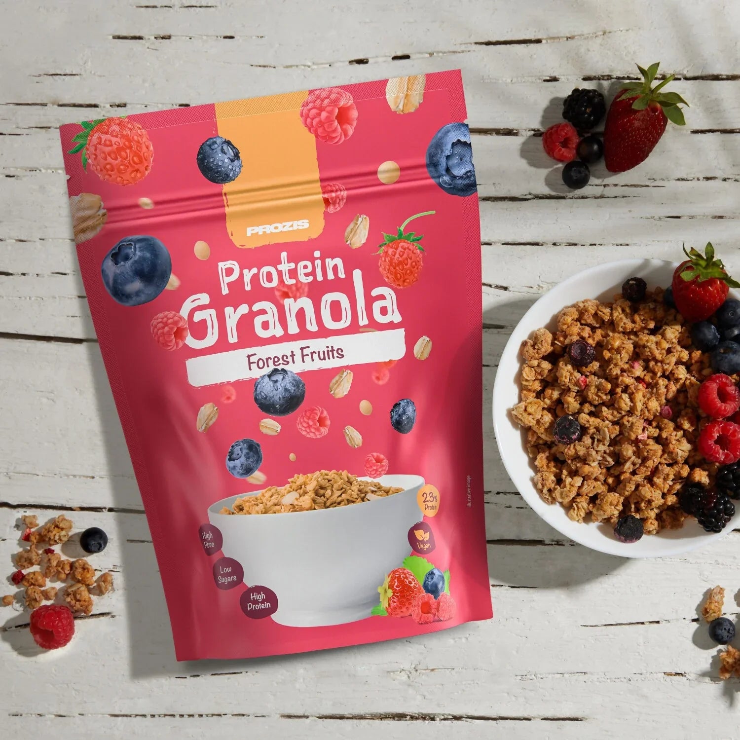 Prozis Granola Proteica   Frutos del Bosque 250g