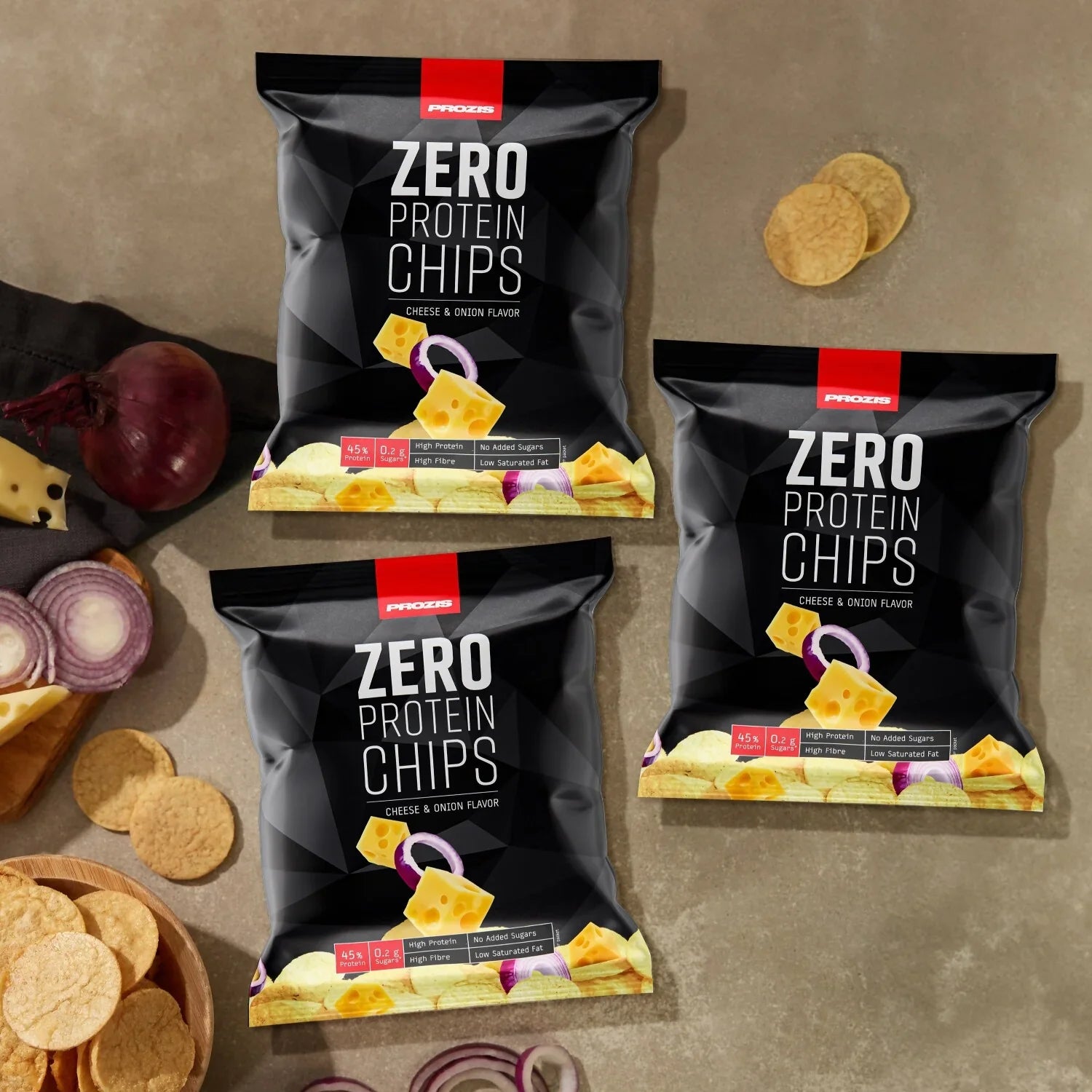 Prozis Zero Protein Chips 25 g Queso y Cebolla