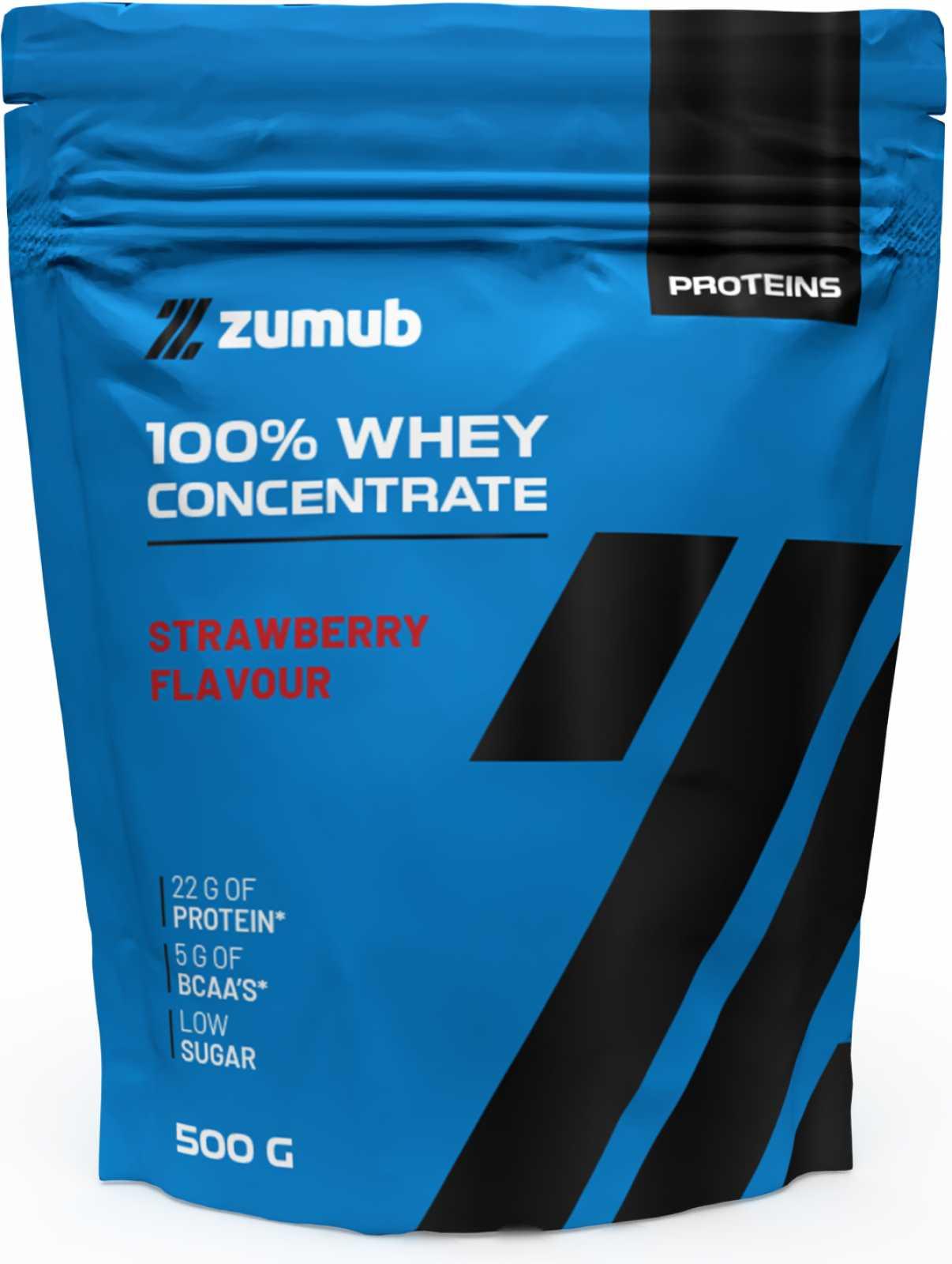 Zumub Proteína 100% Whey Concentrada 500 g   Fresa