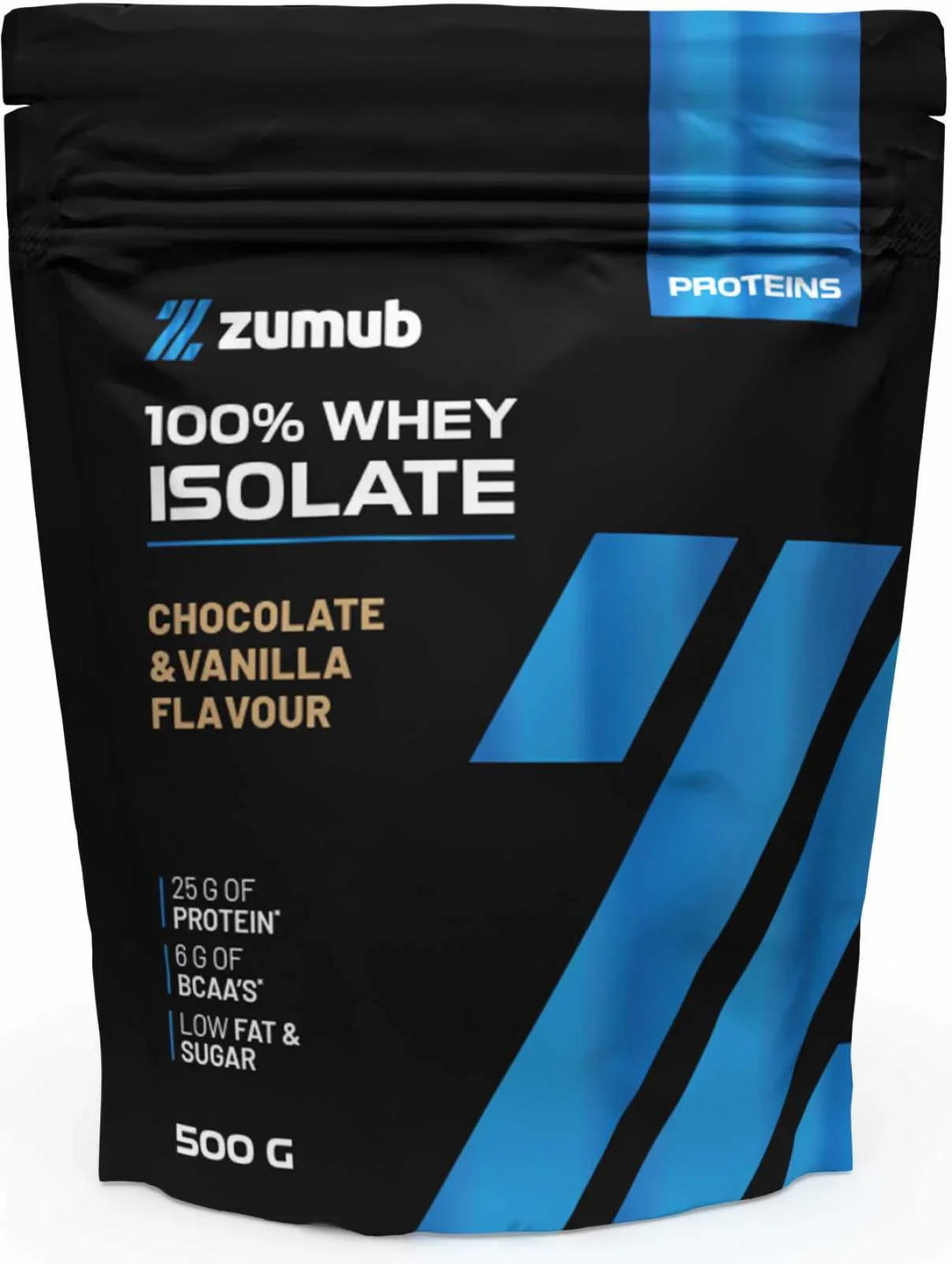 Zumub Proteína 100% Whey Aislada 500 g   Chocolate - Vainilla