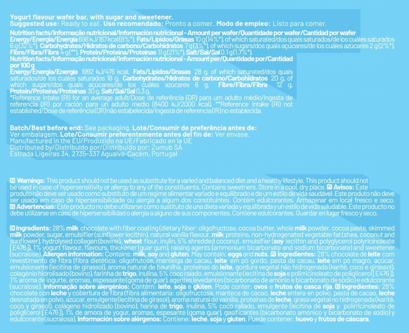 Zumub Wafer Proteíca Yogurt 35 g