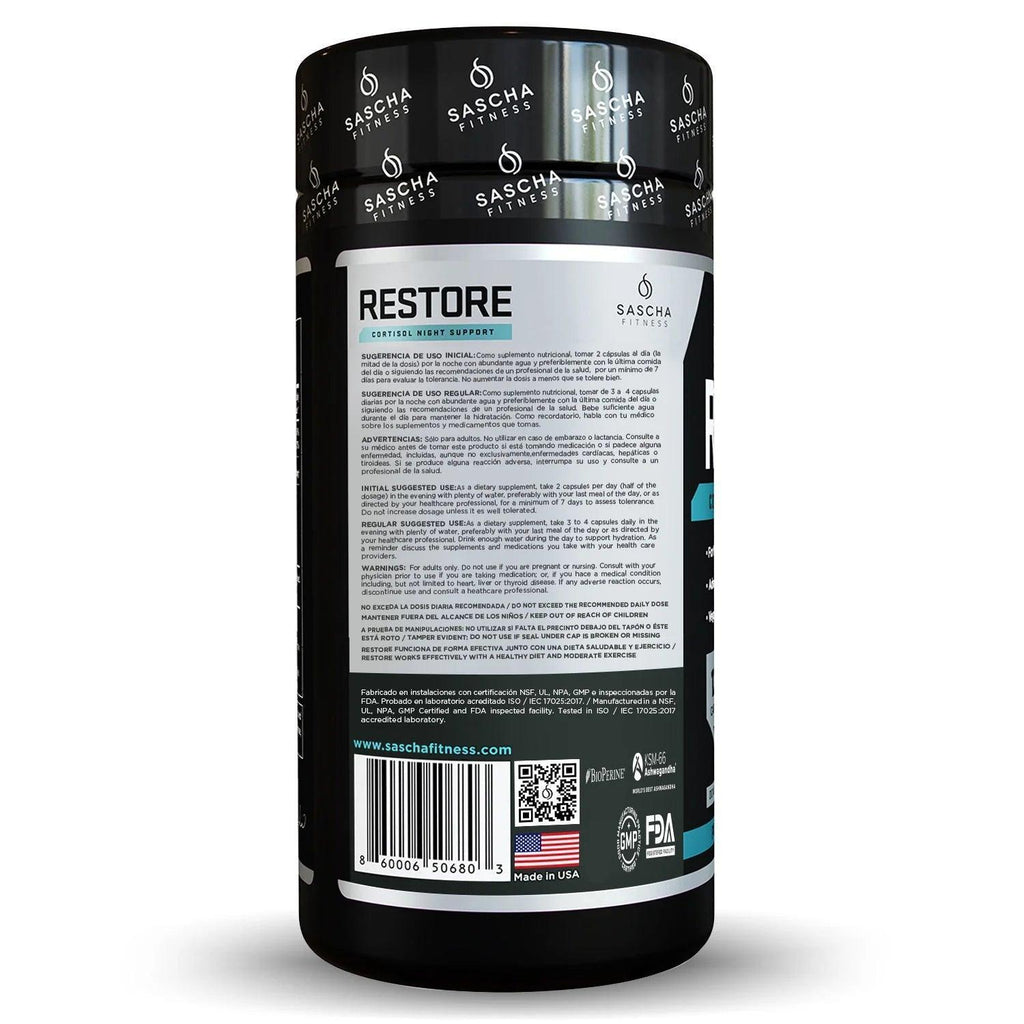 Sascha Fitness Restore 120 Capsulas