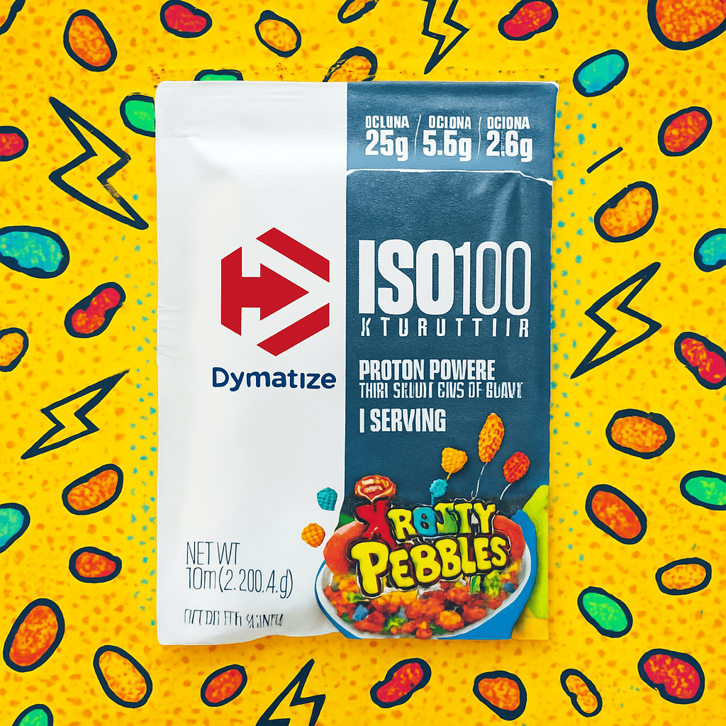 Proteína Dymatize ISO100 Fruity Pebbles Sobre individual