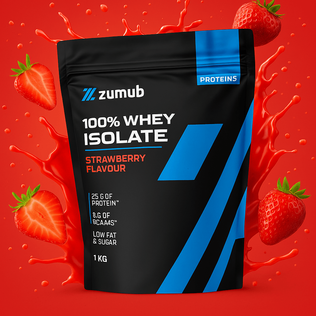 Zumub Proteína 100% Whey Aislada 1 Kg   Fresa