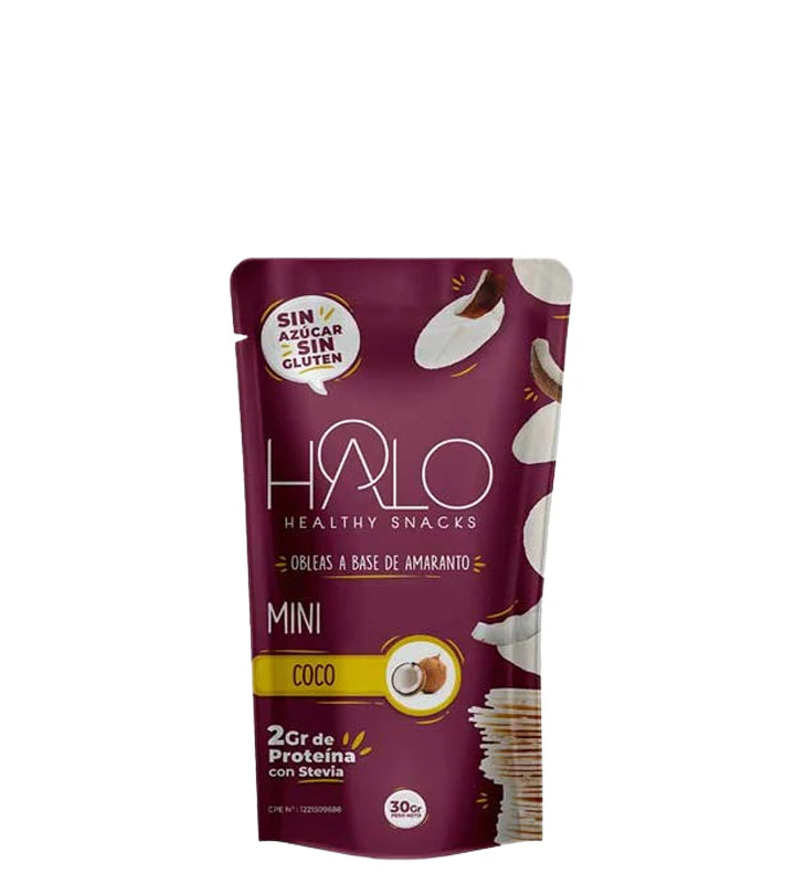 Paquete HALO Obleas Mini de Coco 30 g