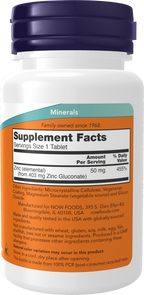 Zinc 50 mg 100 tabletas - derecha