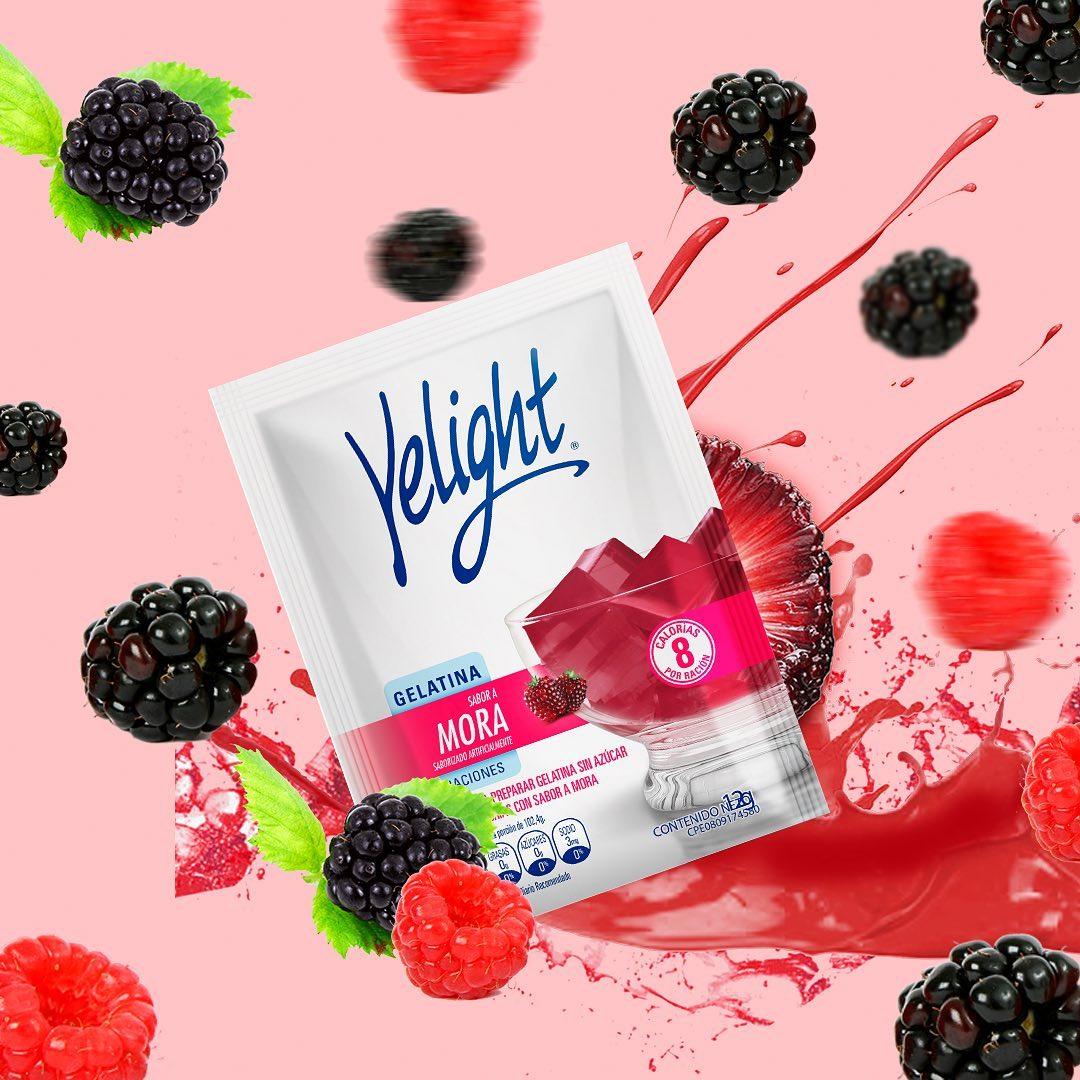 Gelatina Yelight sabor a Mora 12 g