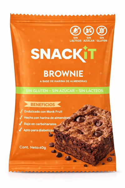 SNACKIT Brownie sin Gluten y sin Azúcar 40 g