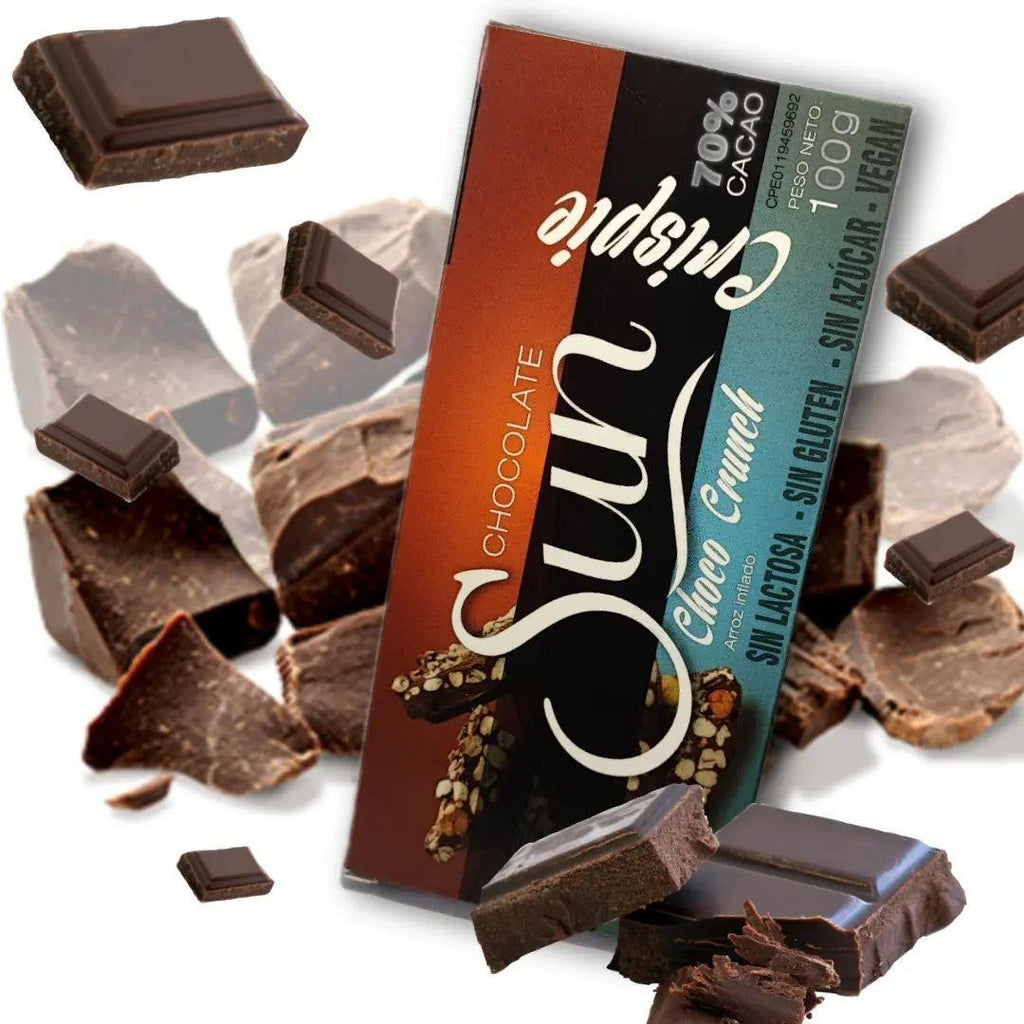 BARRA DE CHOCOLATE CRISPIES SUN CHOCO CRUNCH 100g