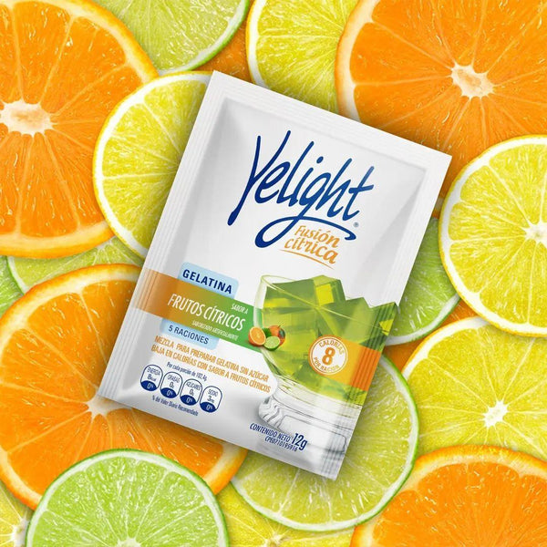 Gelatina Yelight sabor a Frutos Cítricos 12 g