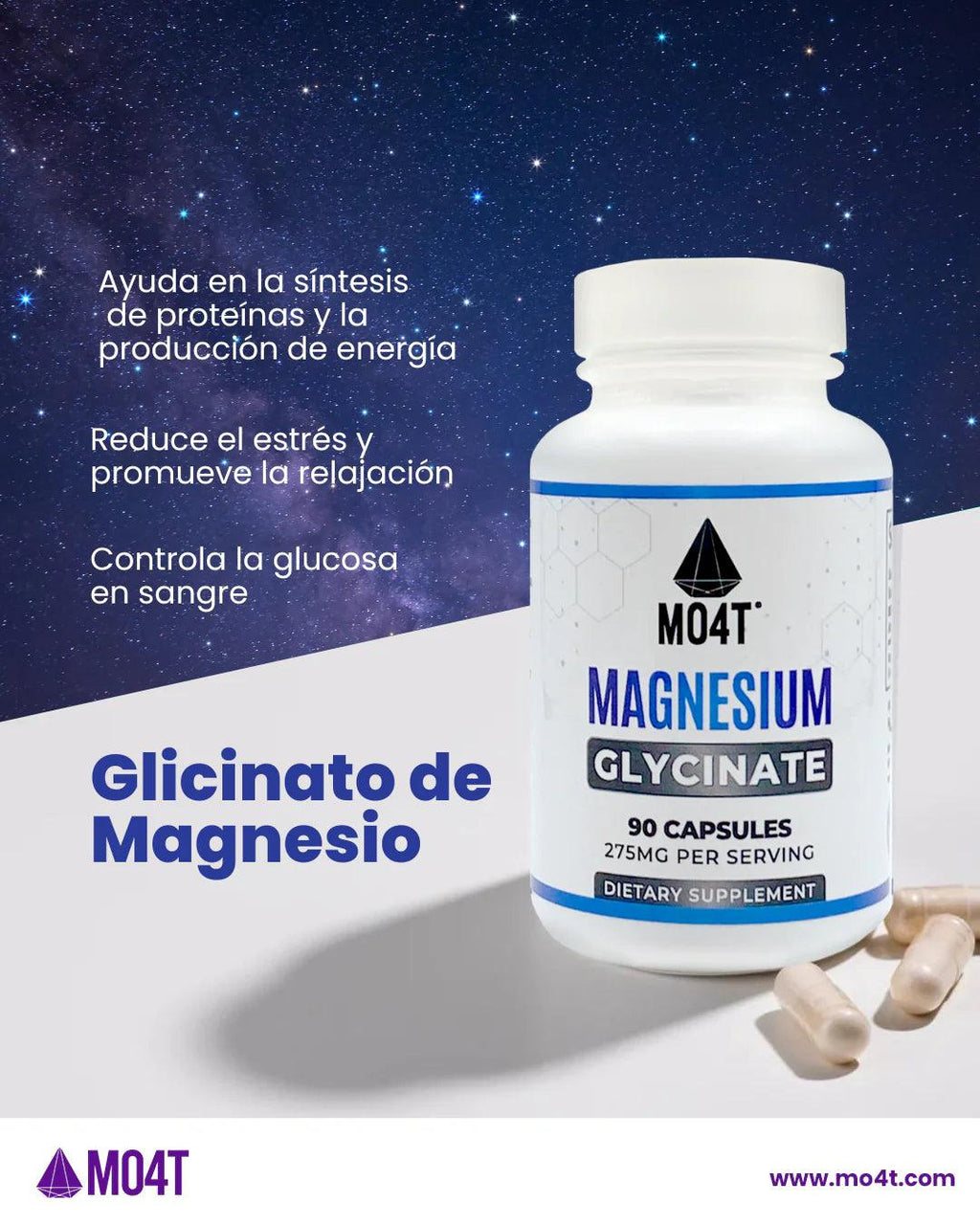 MO4T GLICINATO DE MAGNESIO 190 Caps
