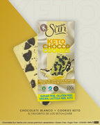 Keto Chocolate Cookies Chocolate Blanco SUN 100 g