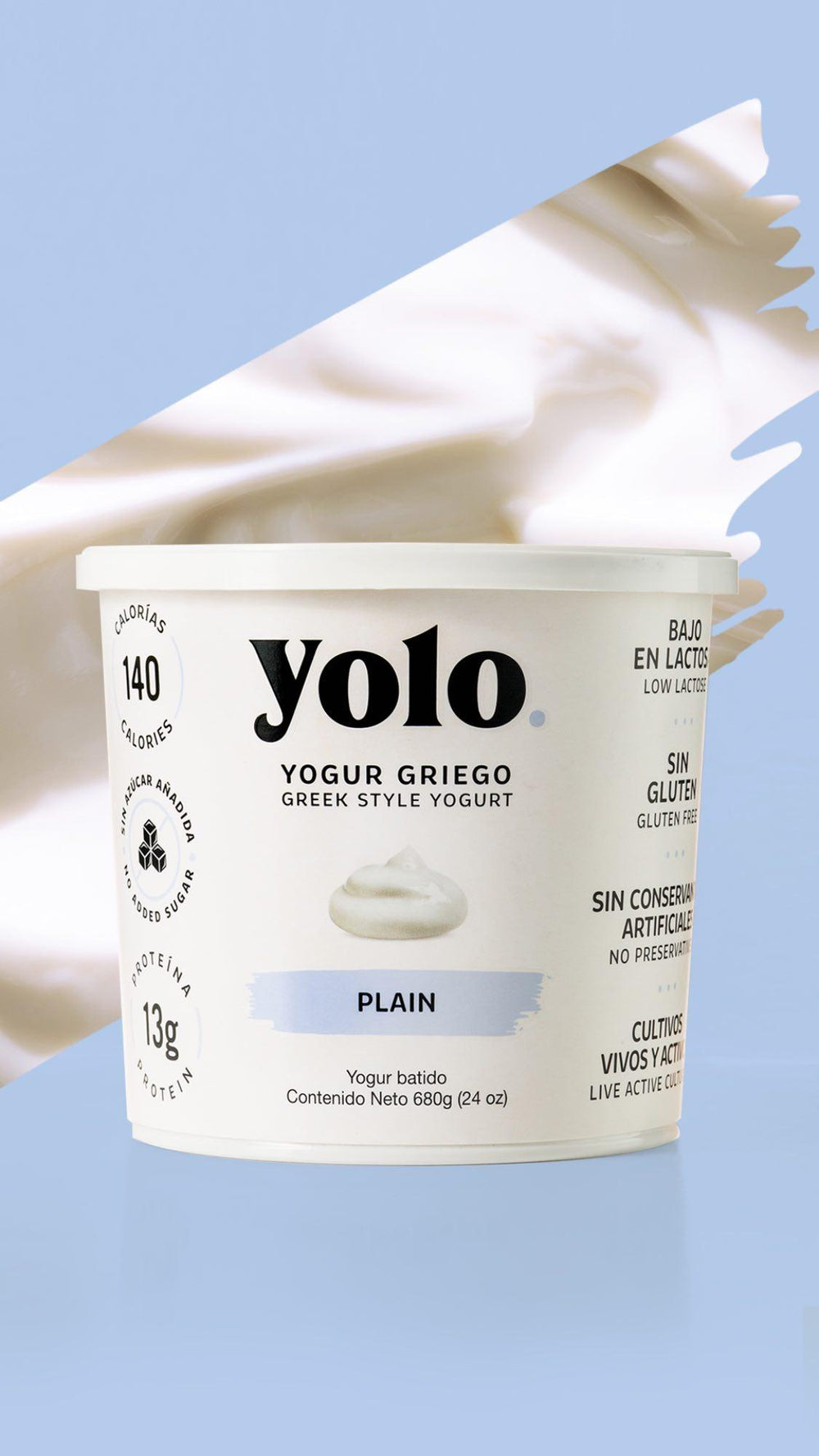 YOGURT YOLO PLAIN GRANDE 680 g