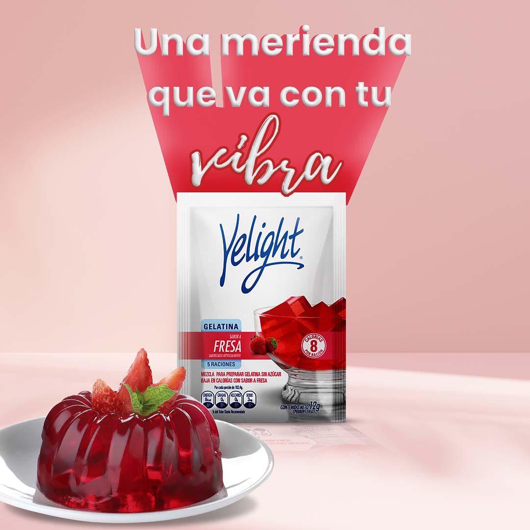 Gelatina Yelight sabor a Fresa 12 g