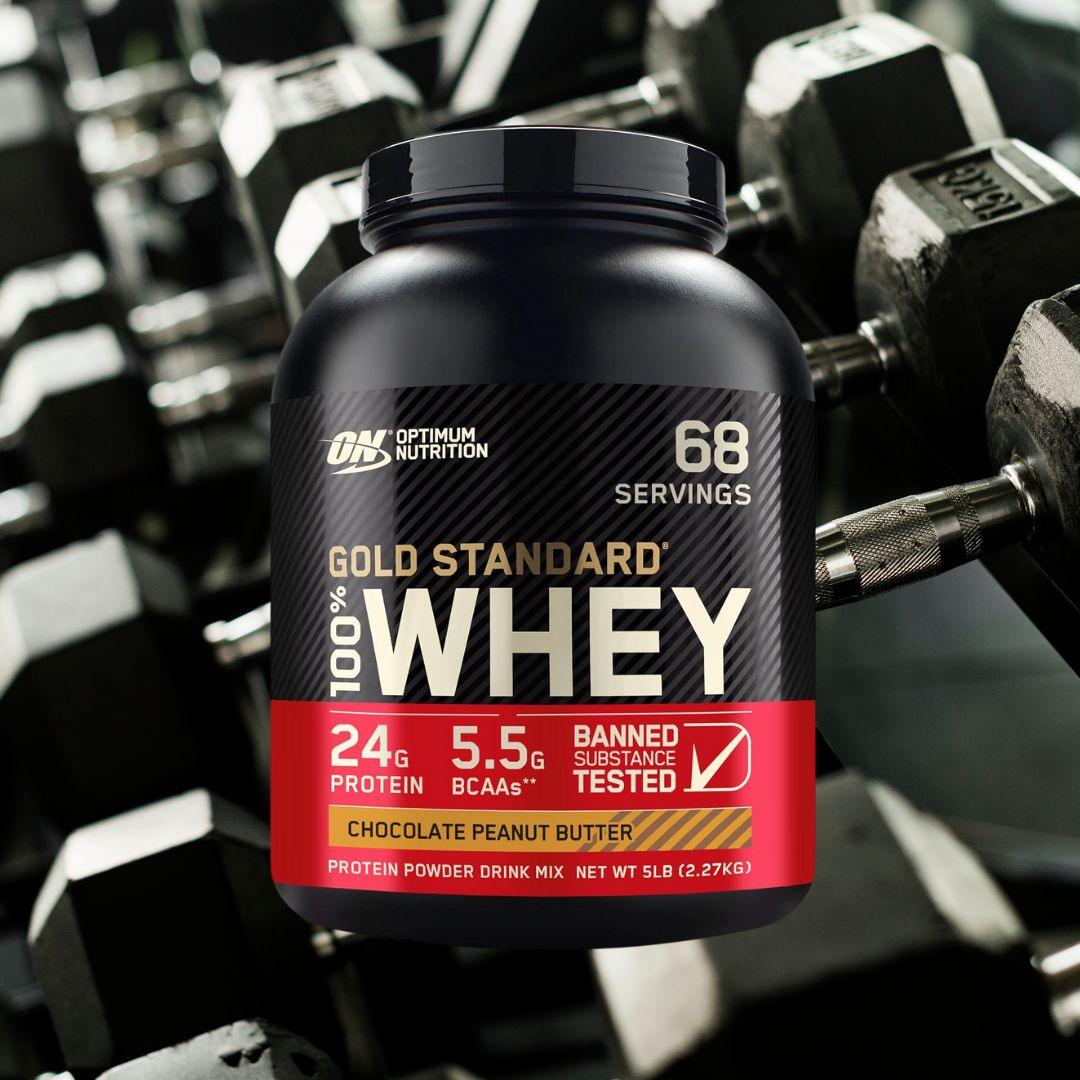 Proteína Optimum Nutrition 100% Whey Gold Standard 5 lb  Chocolate Peanut Butter