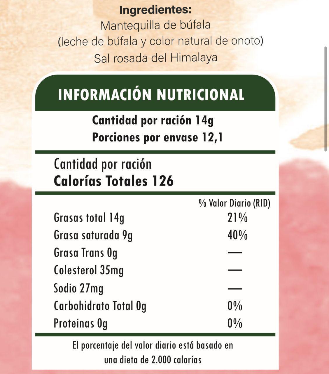 BUFF Mantequilla GHEE Clarificada de Bufala   Sal Rosada Himalaya 170 g