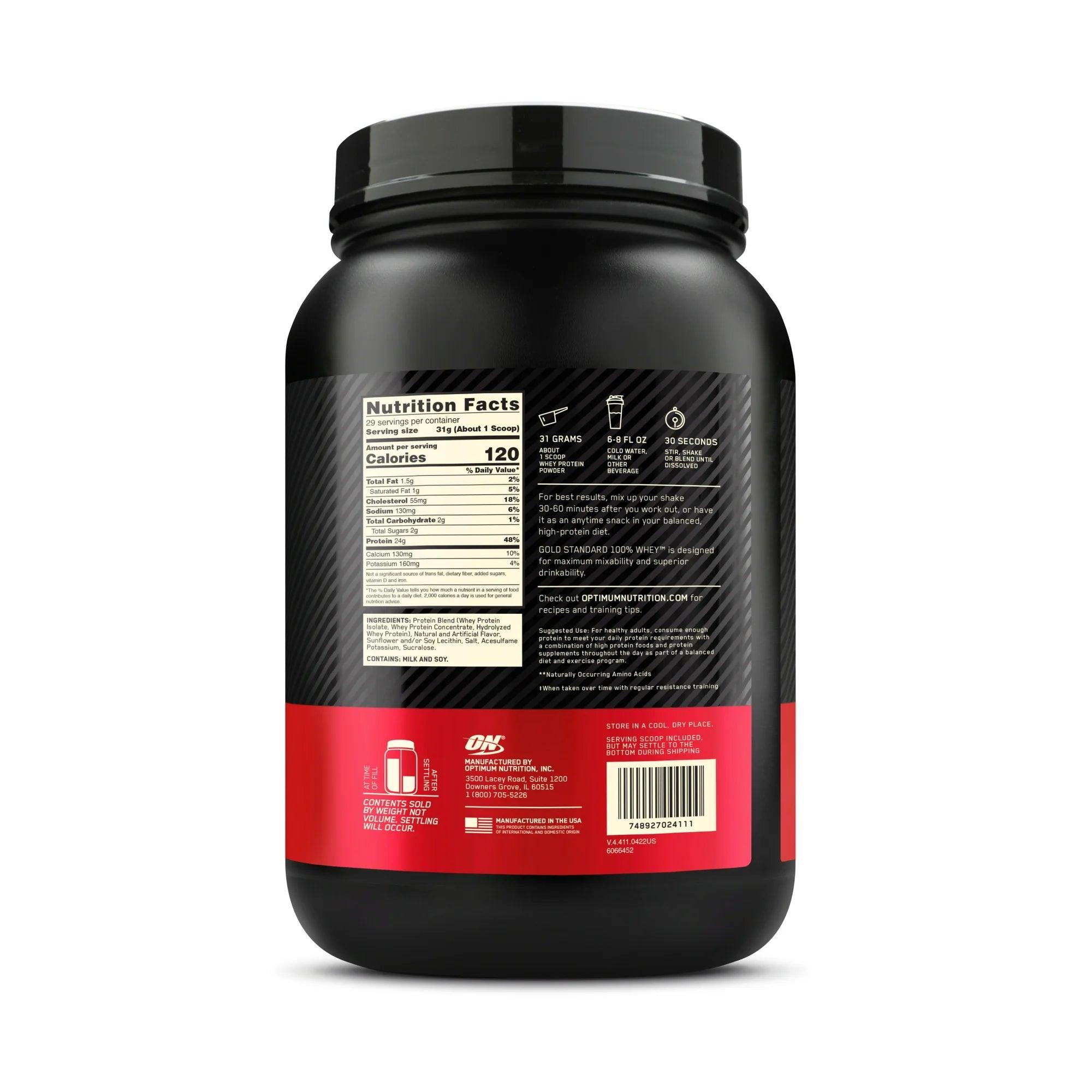 Proteína Optimum Nutrition 100% Whey Gold Standard   2lb   French Vainilla Cream