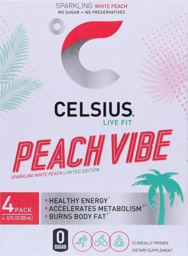 BEBIDA CELSIUS LIVE FIT SPARKLING PEACH VIBE 355ML
