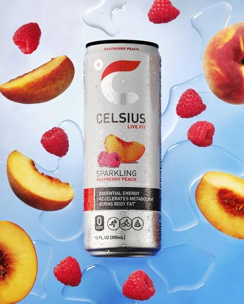 BEBIDA CELSIUS LIVE FIT SPARKLING Raspberry Peach 355ML