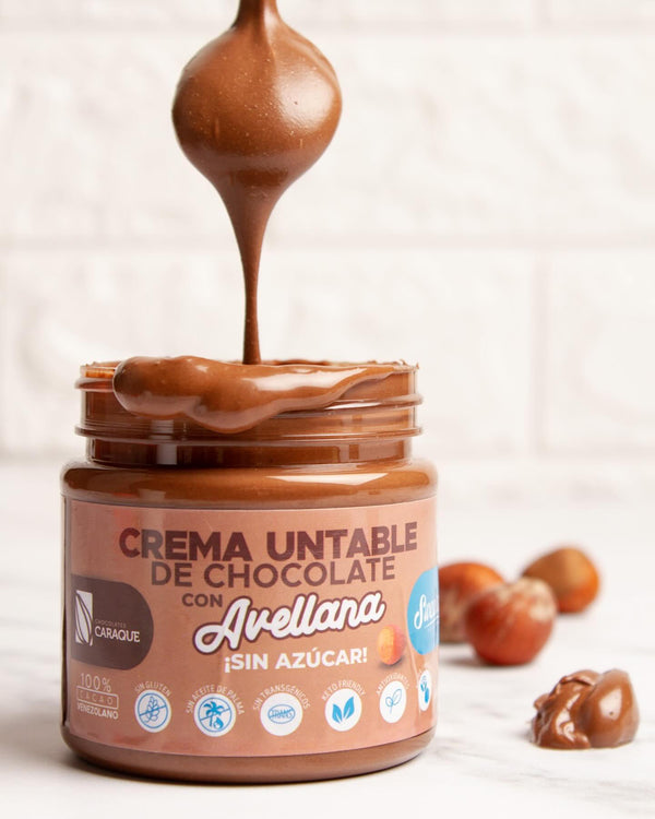 CREMA UNTABLE DE CHOCOLATE CON AVELLANA SIN AZÚCAR SWEETTELLA 200 G