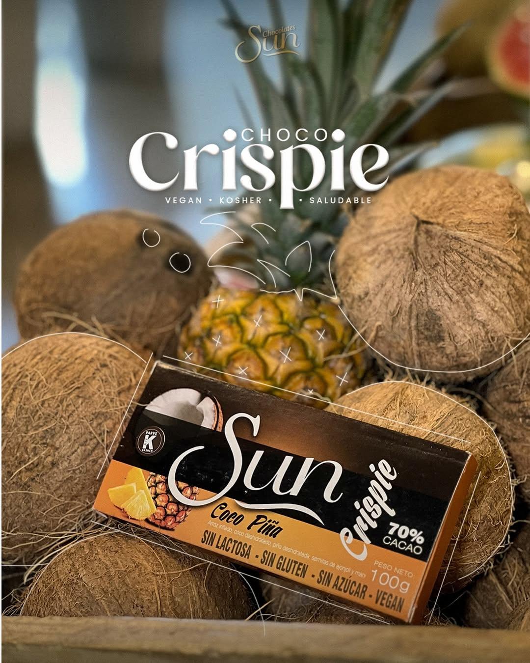 Chocolate Crispie COCO y PIÑA SUN 100 g