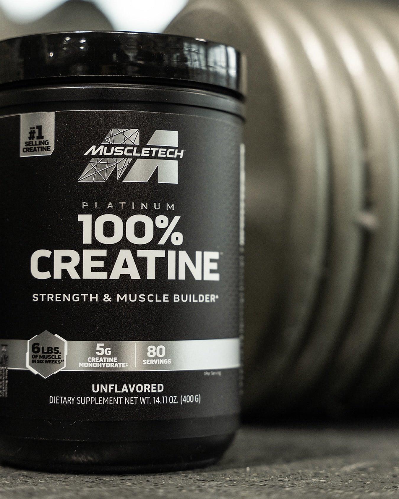 Creatina MuscleTech Platinum 100%  400 g Sin sabor