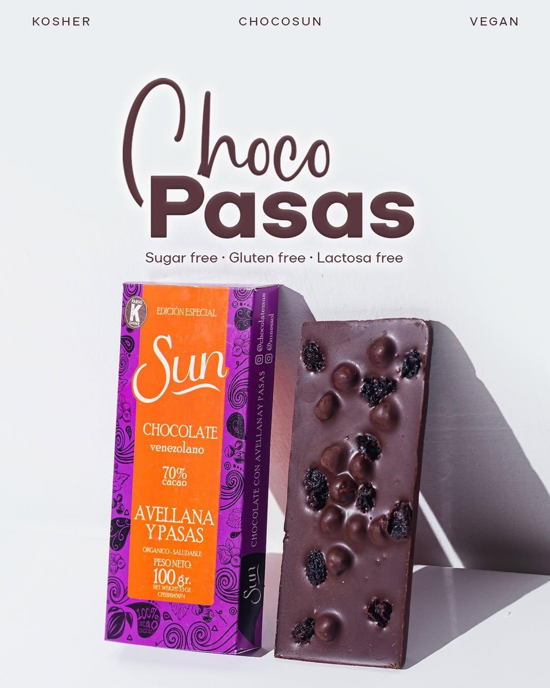 Chocolate SUN Edición Especial AVELLANA Y PASAS 100 g