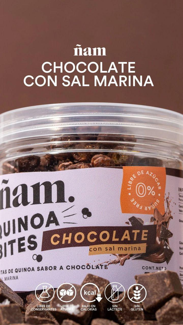 ÑAM QUINOA BITES 50 g   Chocolate con Sal Marina