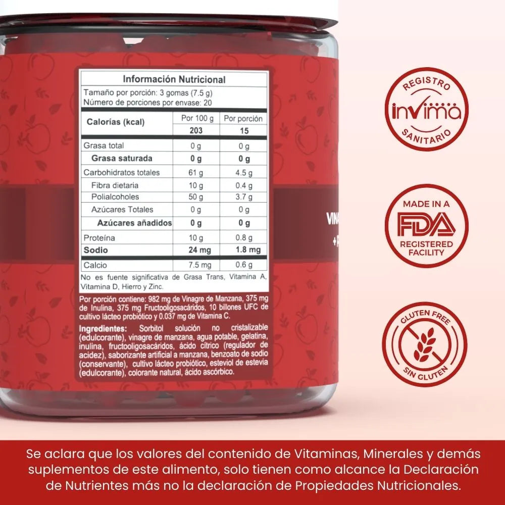 The Gummy Box - Vinagre de Manzana en Gomitas